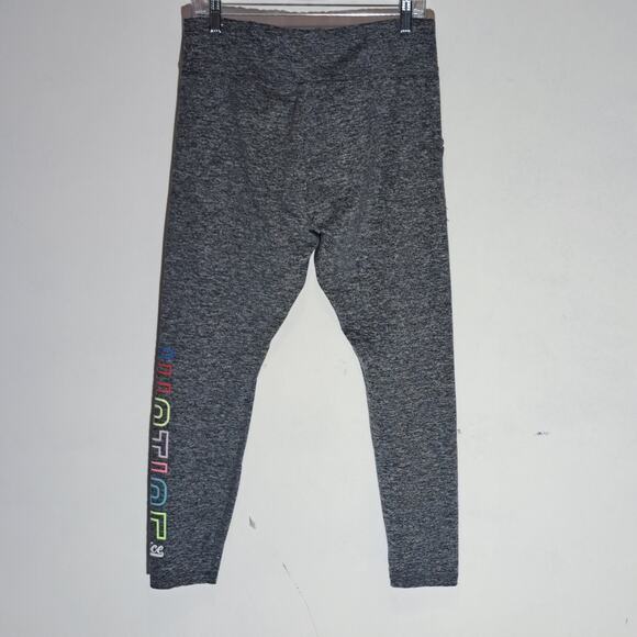 Justice Active Girl's Plus 20/22 Gray Logo Leggings - Picture 2 of 6